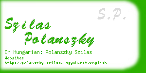 szilas polanszky business card